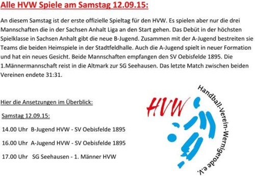 Am Samstag fällt der Startschuß für die neue Saison